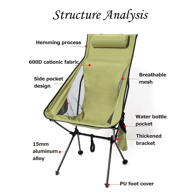 Namještaj za kampiranje Ultralight moon Chair High Load Fishing Chair sklopiva stolica za kampiranje  Namještaj za kampiranje Ultralight moon Chair High Load Fishing Chair sklopiva stolica za kampiranje