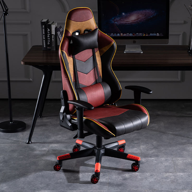 Retro PU kožna gaming stolica trkaća stolica za igračku uredsku računalnu stolicu  Retro PU kožna gaming stolica trkaća stolica za igračku uredsku računalnu stolicu