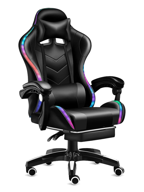 Masažna stolica za računalne igrice sa zvučnikom u raznim stilovima i šarenim Rgb LED igračima 