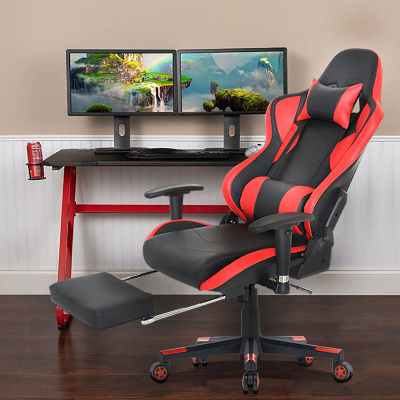 Najprodavanija ergonomska računalna stolica za trke Silla Gamer s visokim naslonom. Stolica za igre za igrače  Najprodavanija ergonomska računalna stolica za trke Silla Gamer s visokim naslonom. Stolica za igre za igrače