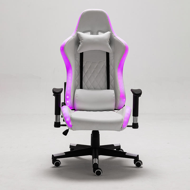 Manufacturer Outlet modna bijela RGB led svjetiljka Silla Gamer Ergonomic Computer Pc Gamer Chair  Manufacturer Outlet modna bijela RGB led svjetiljka Silla Gamer Ergonomic Computer Pc Gamer Chair