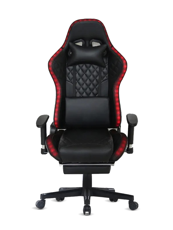 Moderna udobna uredska crna svjetleća stolica za računalne igre 